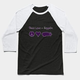 Peace Love & Zeppelin v3.5 Baseball T-Shirt